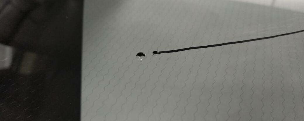 Трещина лобового стекла до ремонта